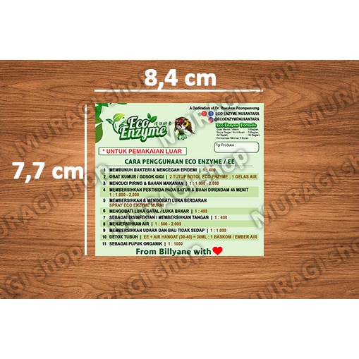 

Sticker Penggunaan Eco Enzyme Custom