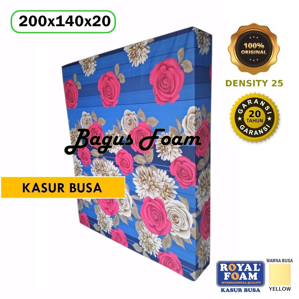 Royal SUPER kasur busa D 25 Yellow Uk 200x140x20 cm