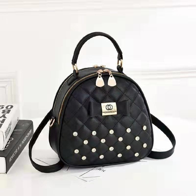 TAS RANSEL WANITA MURAH SM2910 PROMO TAS MINI RANSEL CHANEL BISA SELEMPANG ELEGAN IMPORT