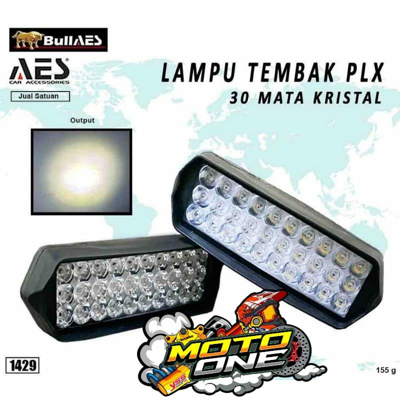 LAMPU TEMBAK BAR LAMPU TEMBAK SOROT 30LED 30WATT 12VOLT UNIVERSAL MOTOR MOBIL