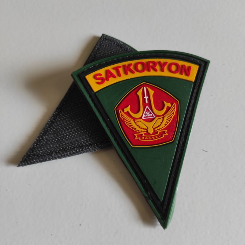 PATCH RUBBER LOGO BANSER ANSOR SATKORYON/TEMPELAN EMBLEM KARET VELCRO