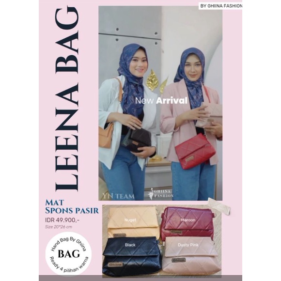 TAS WANITA √ LEENA BAGS GHINA FASHION MATT SPONS PASIR PREMIUM TERLARIS BISA COD ✅