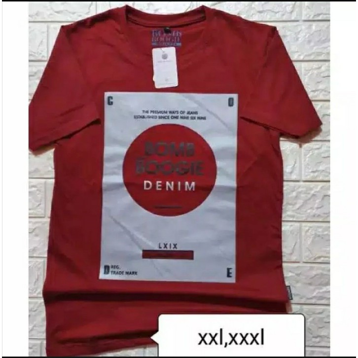 Baju kaos jumbo bombogie pria XXL XXXL XXXXL JUMBO terlaris terbaru pria baju kaos oblong COD