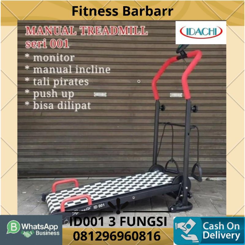 TREADMILL MANUAL ID001 3 FUNGSI MEREK IDACHI