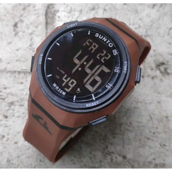 Jam Tangan Pria Cowok Digital Tahan Air Sunt0 Strap rubber SN333