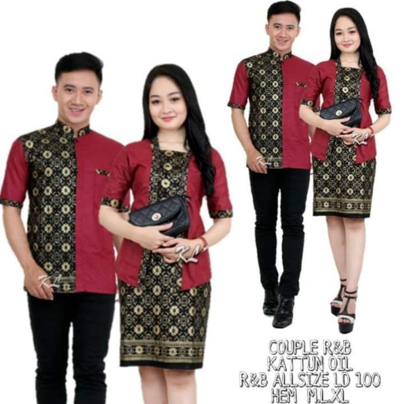 COUPLE RNB SPAN KOMBINASI COUPLE BATIK R&amp;B COUPLE SPAN BATIK