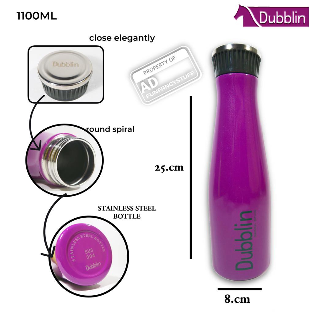 BOTOL AIR DINGIN STAINLESS STEEL DUBBLIN 1.100 ML/ DUBBLIN WATERFALL BOTOL DUBBLIN