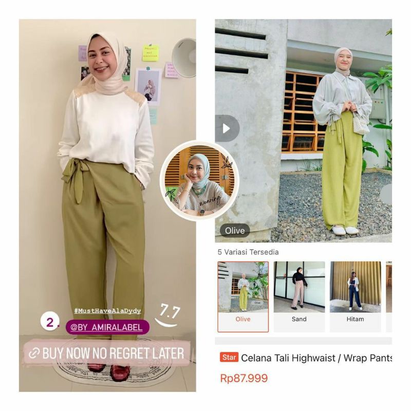 Celana Tali Highwaist / Wrap Pants Highwaist