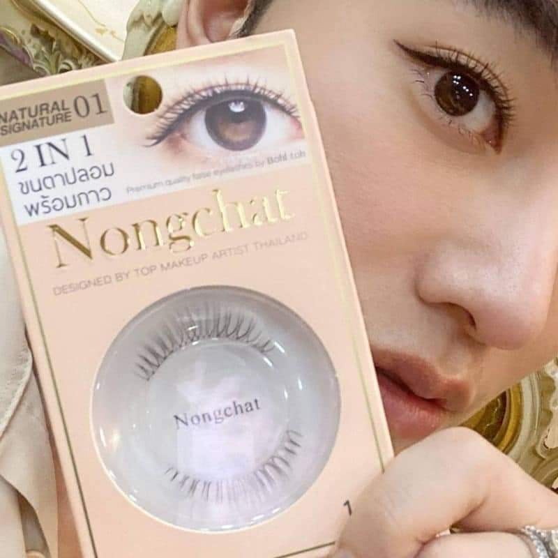 Ready PREMIUM FALSE EYELASHES 2 in 1 DESIGNED BY NONGCHAT NATURAL SIGNATURE | Bulu Mata Palsu Thailand