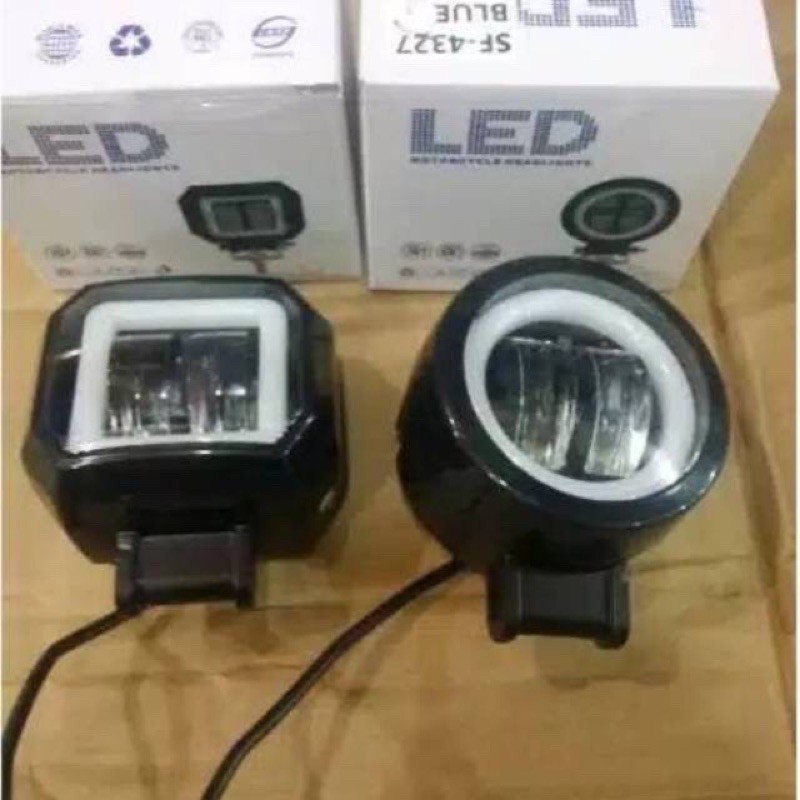 Lampu Tembak Daymeker LED Oval &amp; Bulat 12V Universal Semua Motor Bisa