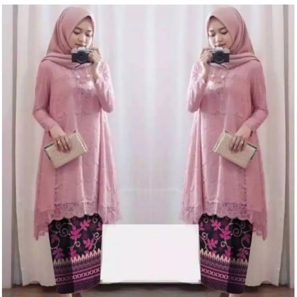 SETELAN KEBAYA ADELIA+ ROK PRSKET_KEBAYA DALAM YGLEMBUT (100%_) Kebaya Brokat / KEBAYA MODERN