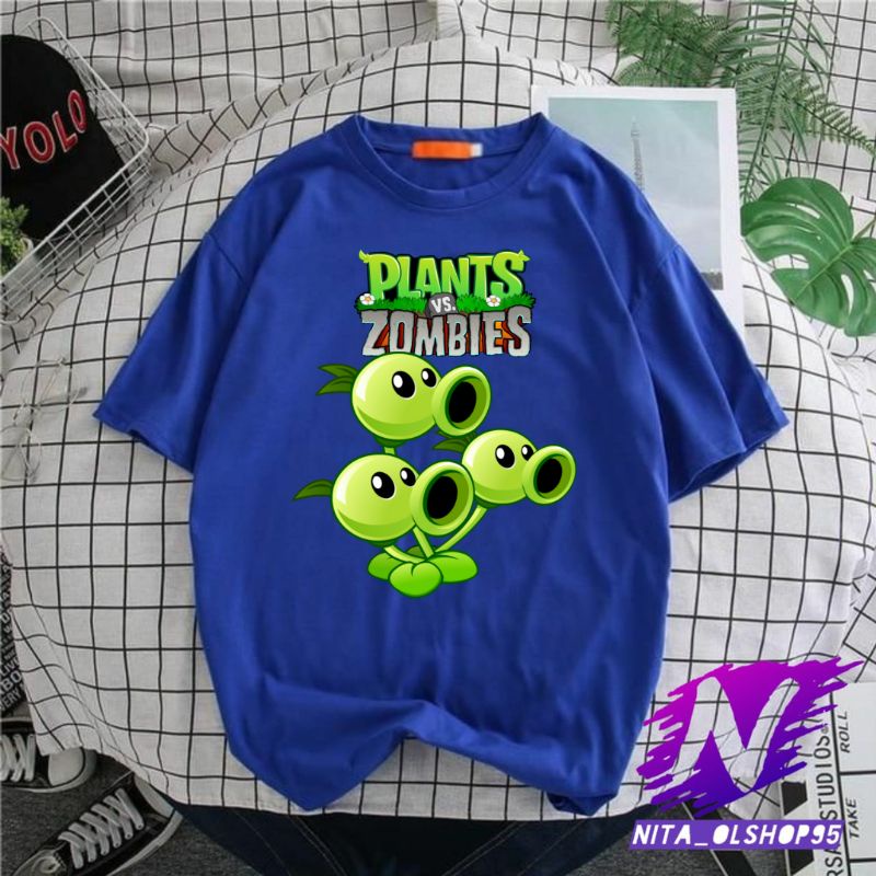 baju plant vs zombies kaos anak plant vs zombies karakter