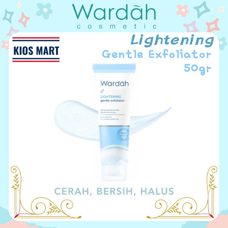 Wardah Lightening Gentle Exfoliator 50ml | Pembersih Wajah