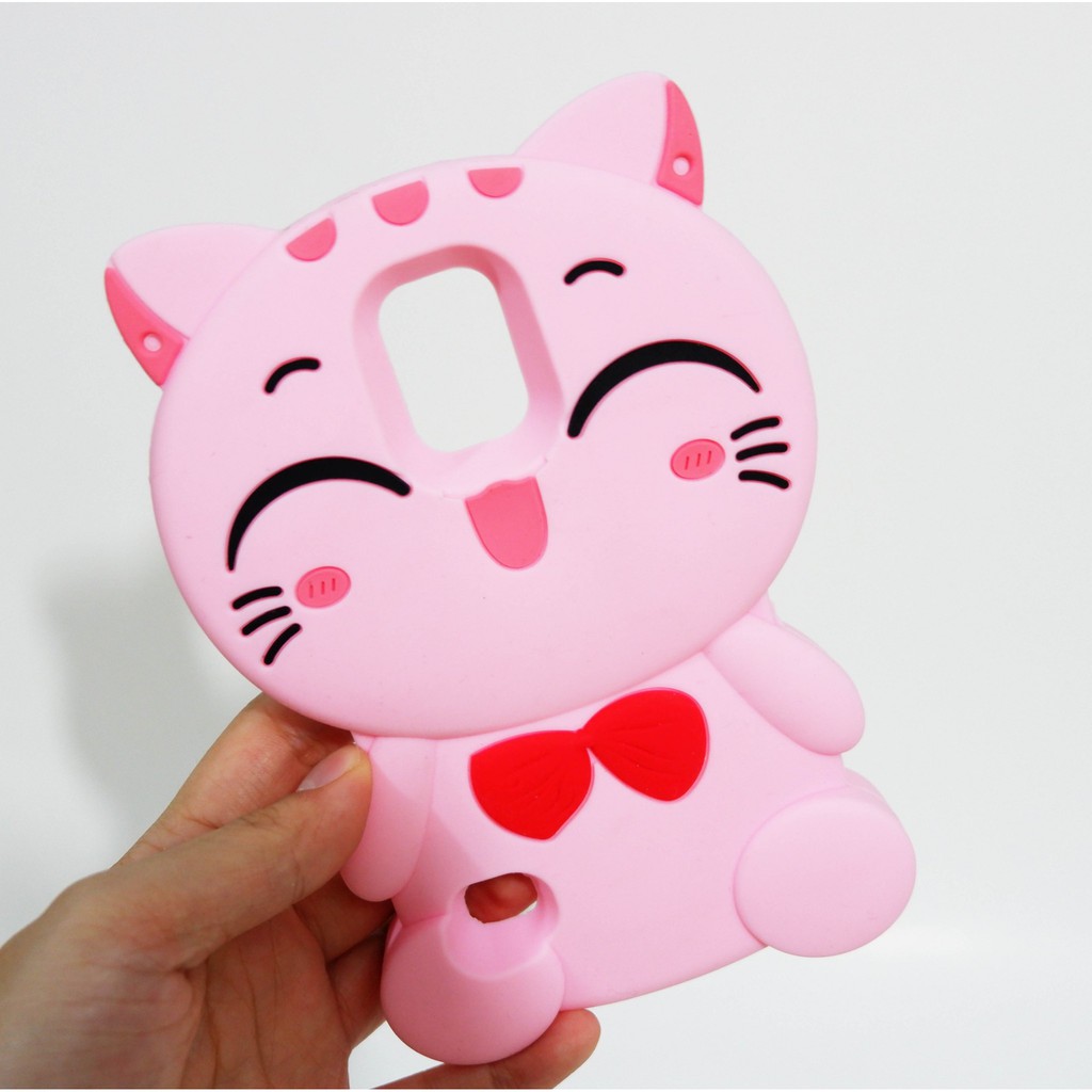 Silicon 3D Kitten For Samsung A3 2017 A5 2017 A7 2017 CASE BONEKA silikon tebal karakter lucu / case anak anak warna biru / pelindung hp