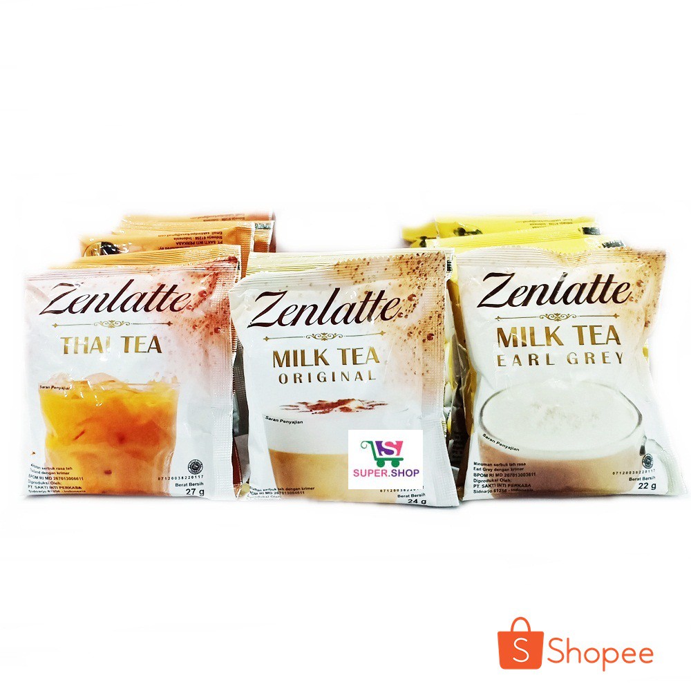 Zenlatte Milk Tea Original / Earl Grey / Thai Tea / Matcha (isi 10 pcs)