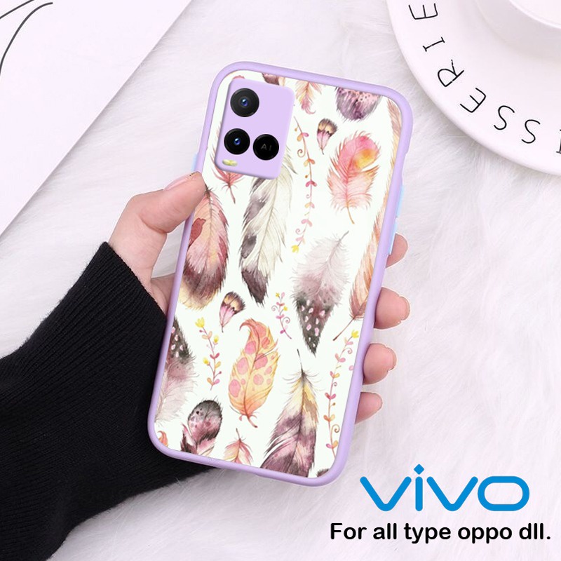[FC16] Softcase Kaca Warna Lilac/Ungu For Type Vivo Y17 Y15 Y12 Y95 Y93 Y91 Y15s Y20/Y20s Y21/Y21s C