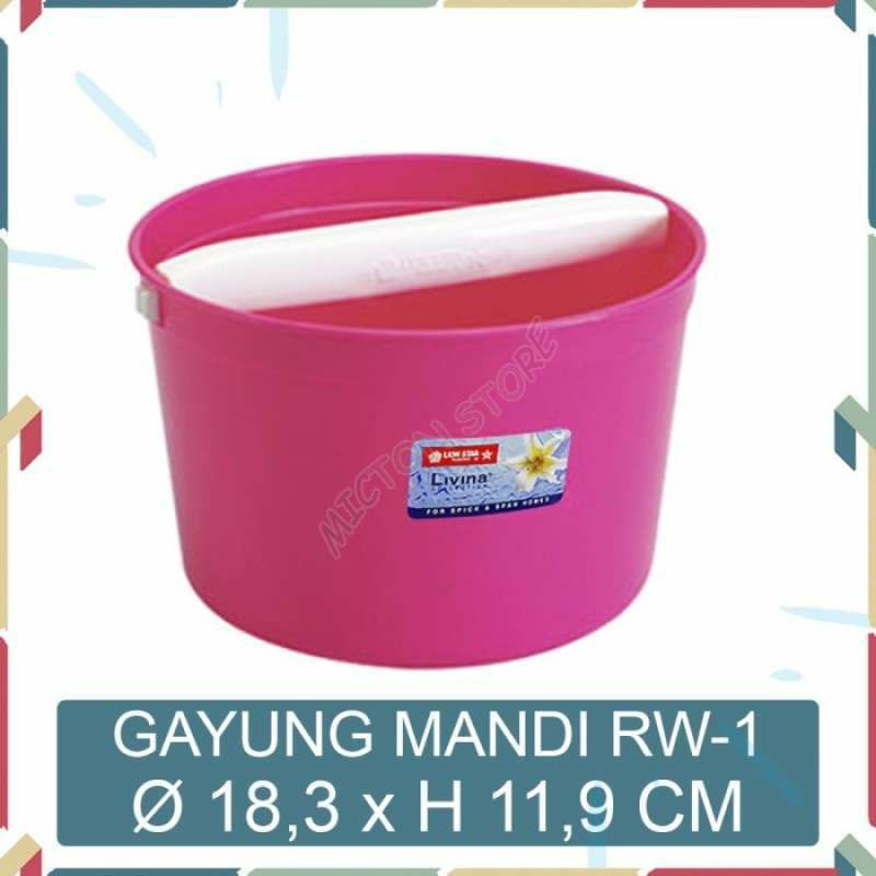 (COD/FREE ONGKIR) gayung mandi gagang tengah Lion star RW 1asli tebal original