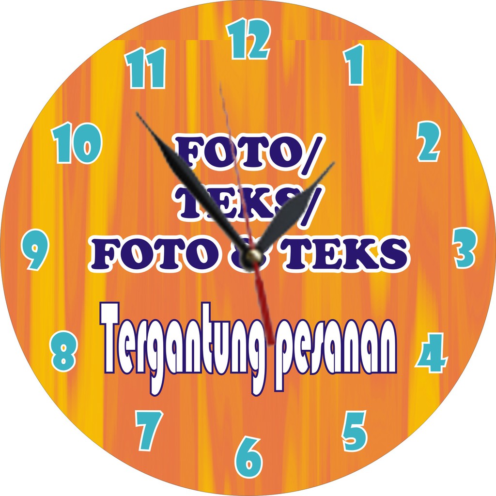 Jam Dinding MDF Custom Minimalis