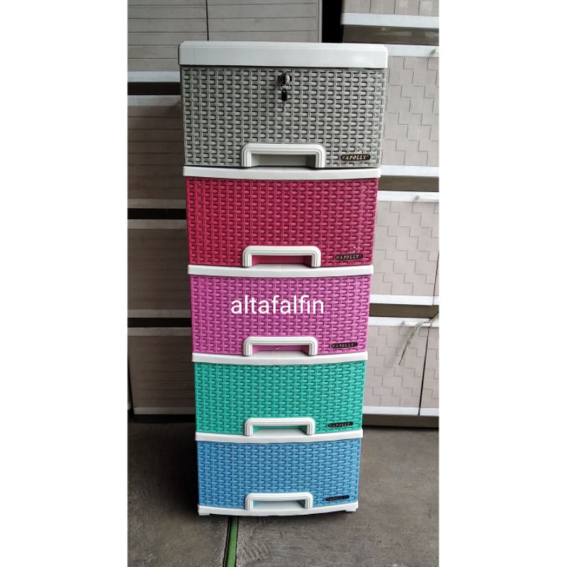 LEMARI LACI PLASTIK CONTAN SUSUN 5 NAPOLLY