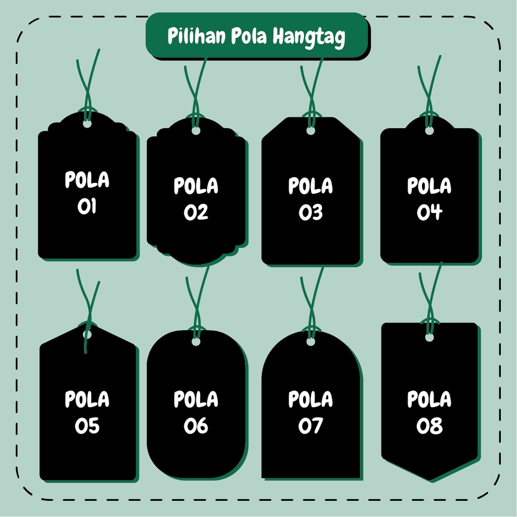 Hang Tag Wedding Card Custom Pola 1 Sisi Kartu Ucapan Terima Kasih Label Kupon Souvenir Pernikahan