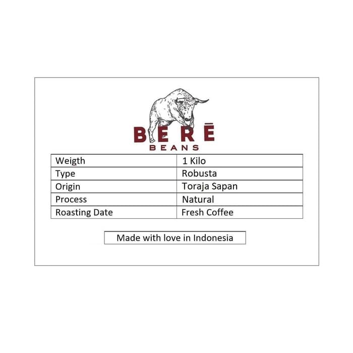 ESPRESSO BLEND Robusta Toraja 1 KILO  Es Kopi Susu Beans Coffee Bean