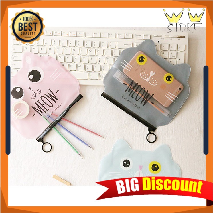 

B36 TEMPAT PENSIL ANAK KOTAK PENSIL PENCIL CASE ALAT TULIS KOSMETIK MOTIF CAT IMPORT KOREA MURAH