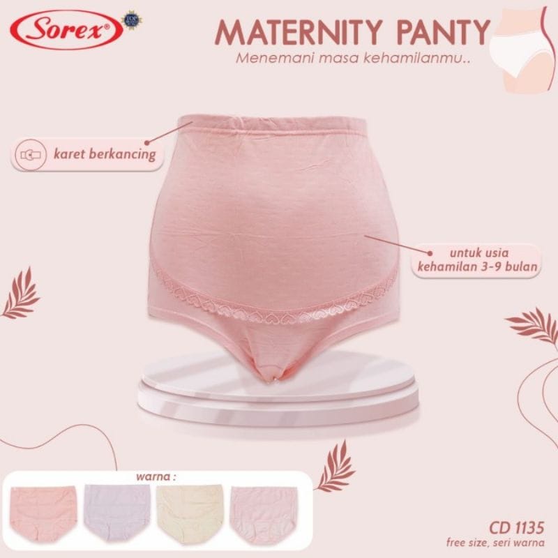 SOREX  CD Hamil Mini Polos / Celana Dalam Ibu Wanita Hamil 1134 / 1138 / 1140 / 1141 Maternity Panty