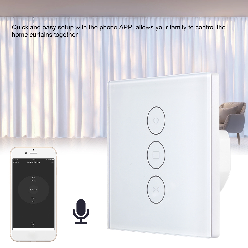 Smart Wifi Curtain Switch Touch Panel Wall Socket Home Curtains