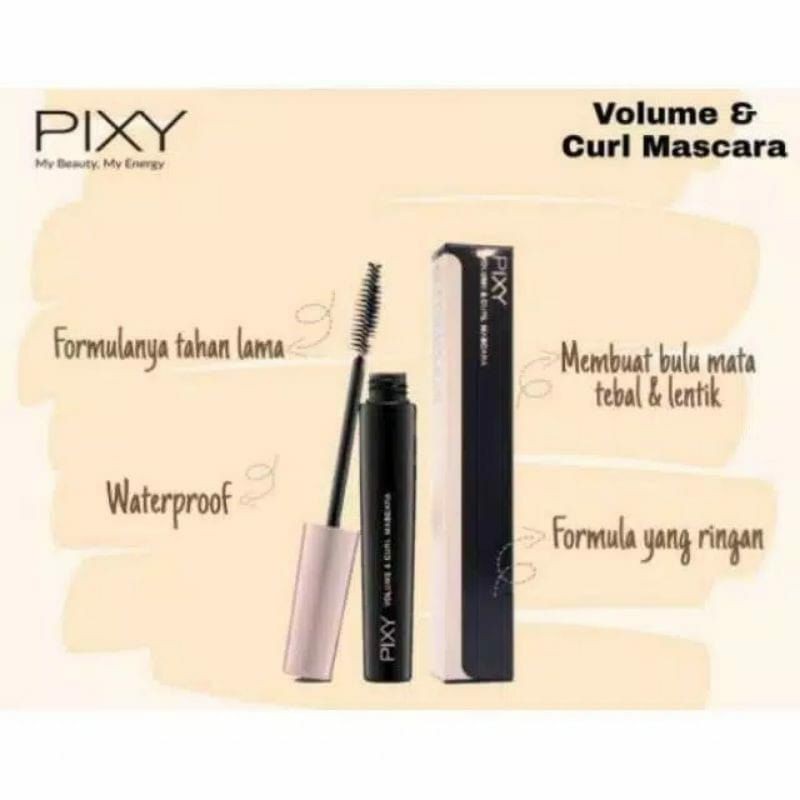 PIXY MASCARA VOLUME &amp; CURL WATERPROOF ~ ORIGINAL 100%