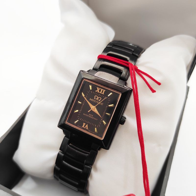 Jam Tangan Wanita Mirage Original 7395 BSP L Black Analog