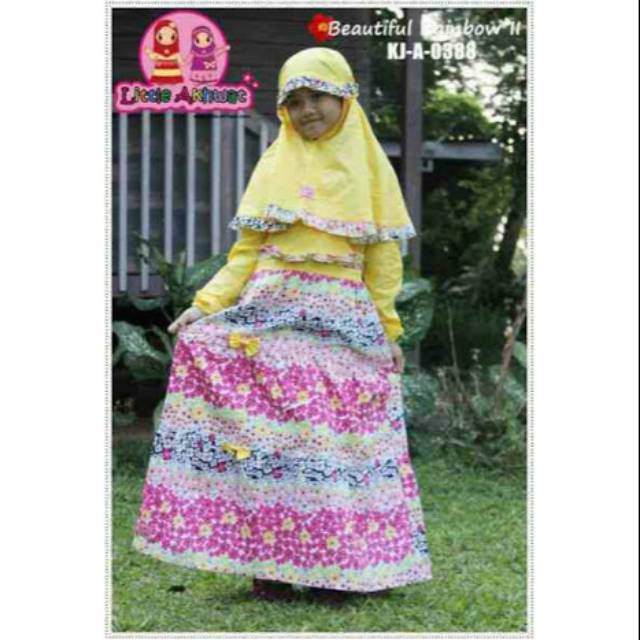 Gamis little akhwat, gamis katun jepang KJ-A-0388