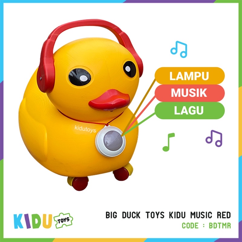 Mainan Anak Bebek Dorong Big Duck Toys dengan Music Lagu Lampu by Kidu Toys [READY] Kidu Toys