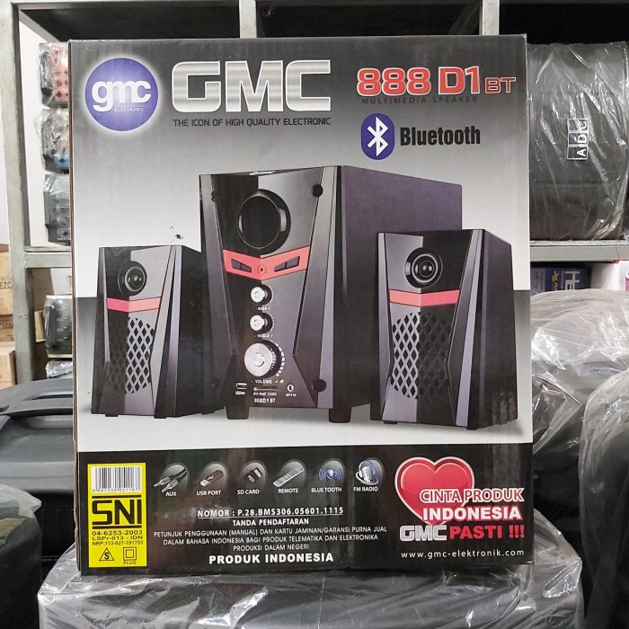 GMC Speaker Aktif Bluetooth Gmc 888D1 BT Speaker multimedia Suara Big Bas