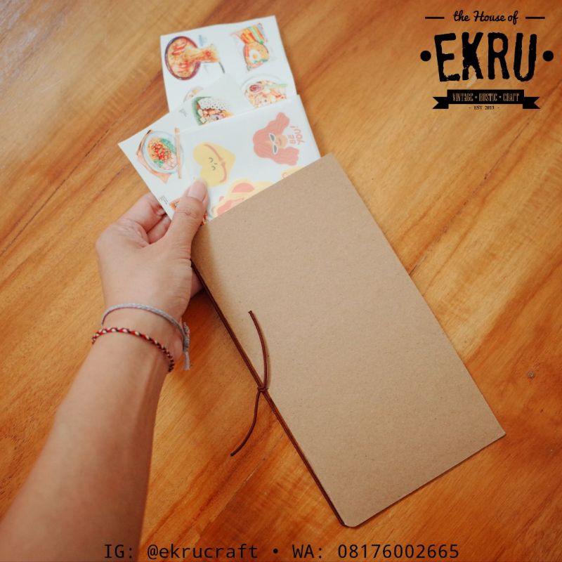 

INSERT KRAFT PAPER ENVELOPE FOLDER TRAVELERS NOTEBOOK HANDMADE - REG