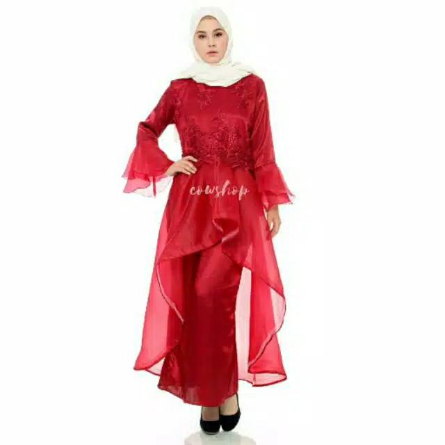 Preloved ANGELA DRESS MAROON by COWSHOP.ID