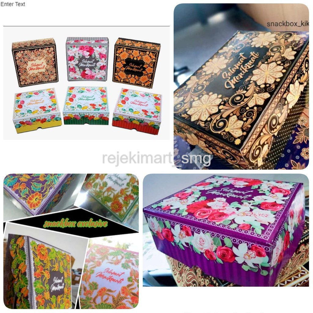 

PROMO!!! ( Kardus Lipat OKEY ) Dus Snack Motif Batik Uk. 15 x 11 x 7