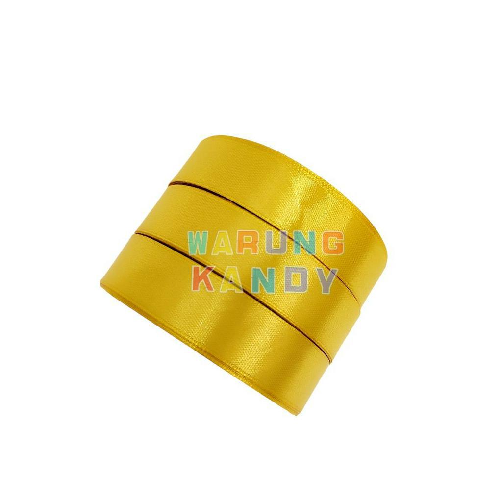 Pita Saten 3/4&quot; 25Yar Kuning Mas  - PAK