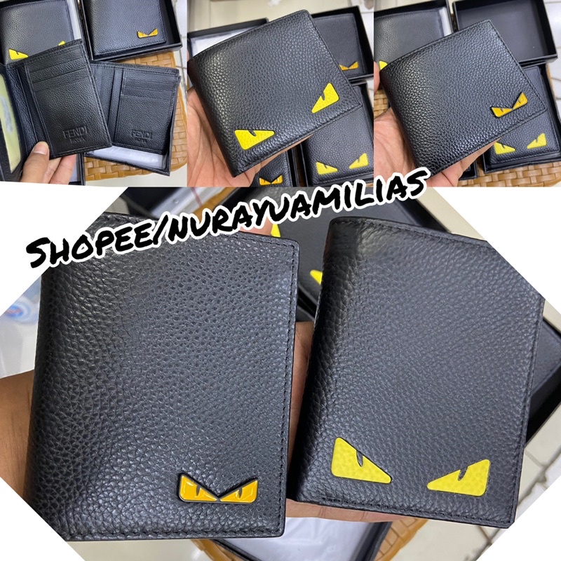 Dompet pria Fendi kulit asli import dompet lipat pria dompet kulit pria