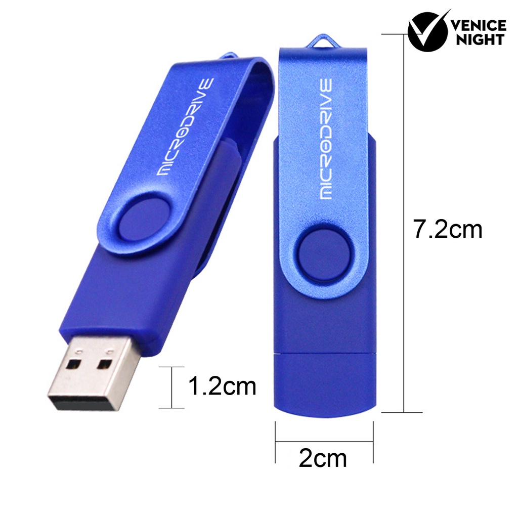 (SF) Flashdisk Usb 2.0 2 in 1 Kapasitas 16GB 32GB Bahan Logam