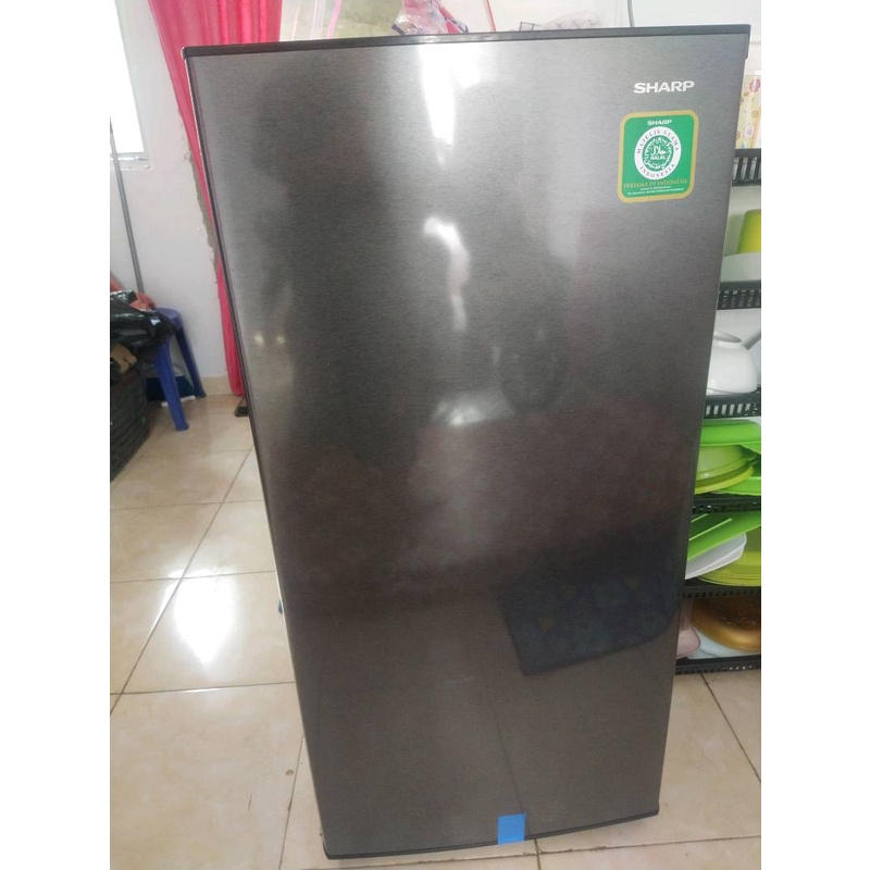 Kulkas 1 Pintu Sharp SJ N 182 N HS Rak Kaca Tinggi 120cm 166 Liter Semi defrost