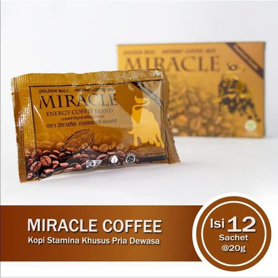 

Kopi Miracle isi 12 Sachet Asli | Mirale Coffee | Miracle Original