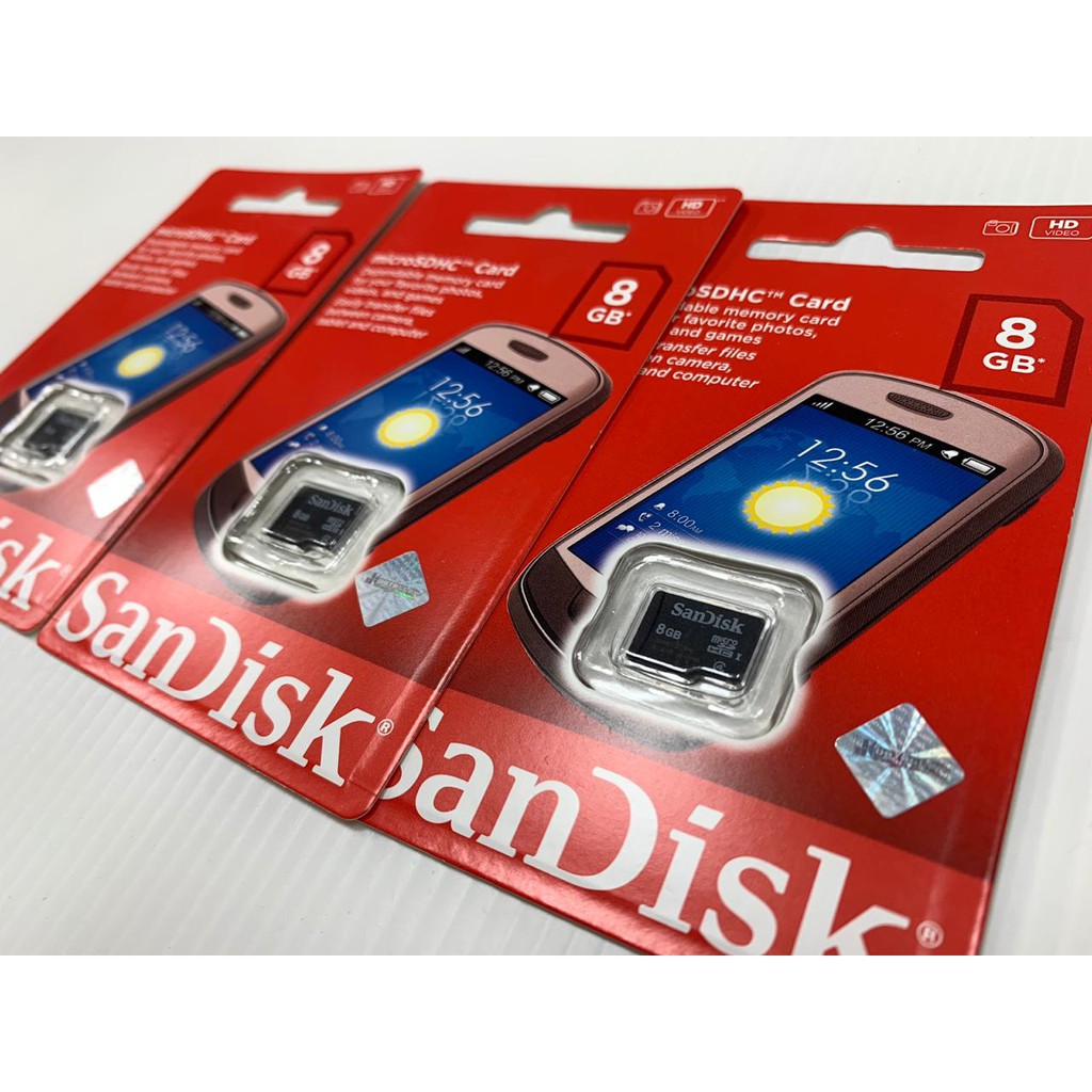 memory MICROSD SANDISK 8gb / 16gb / 32gb  CLASS 4 BERGARANSI RESMI ORIGINAL