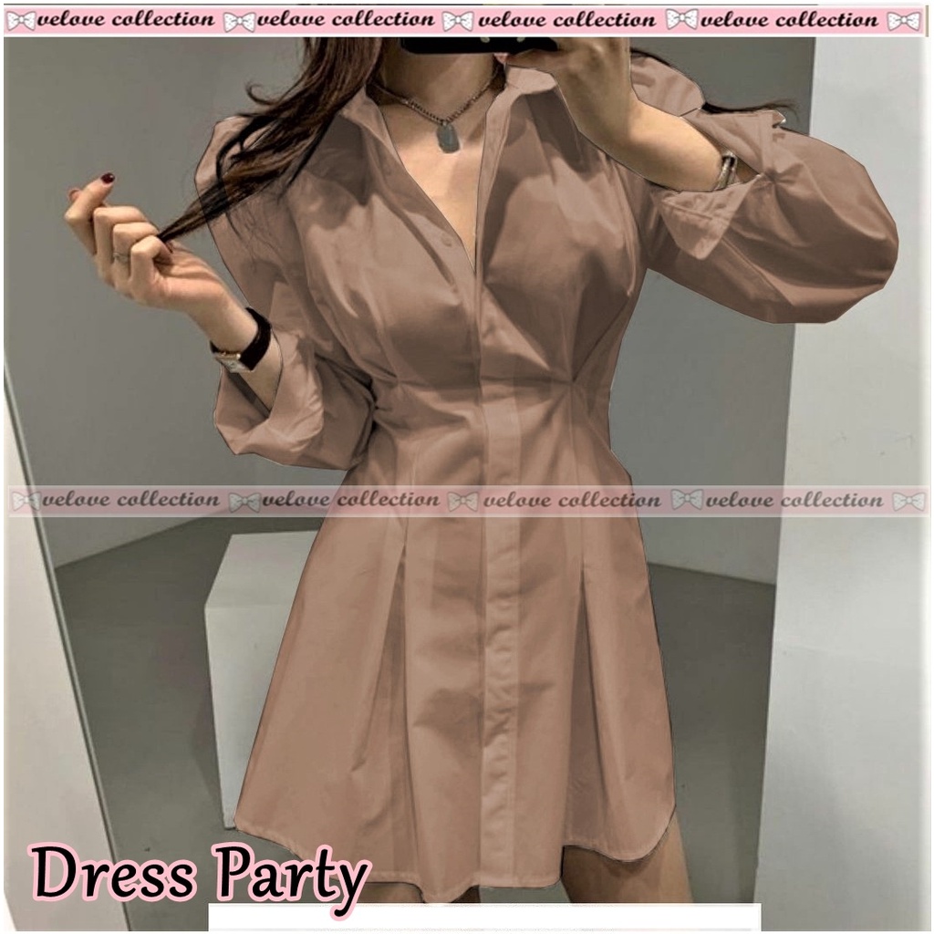 Basic id fashion Dres wanita party korean dres wanita  formal