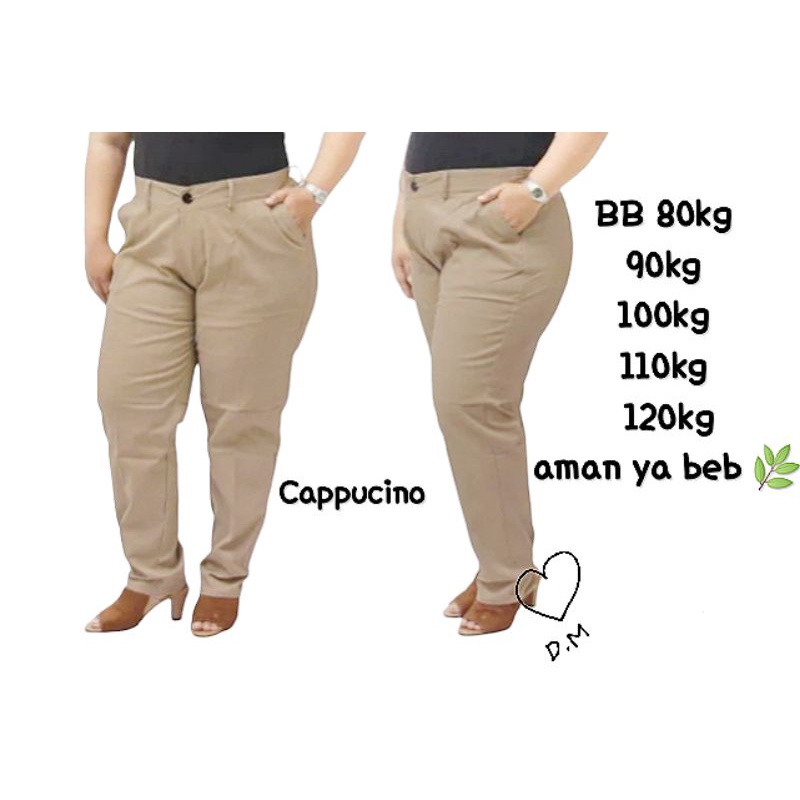 celana kerja big size / celana kantor jumbo / celana jumbo 6L / celana wanita big size / celana wani