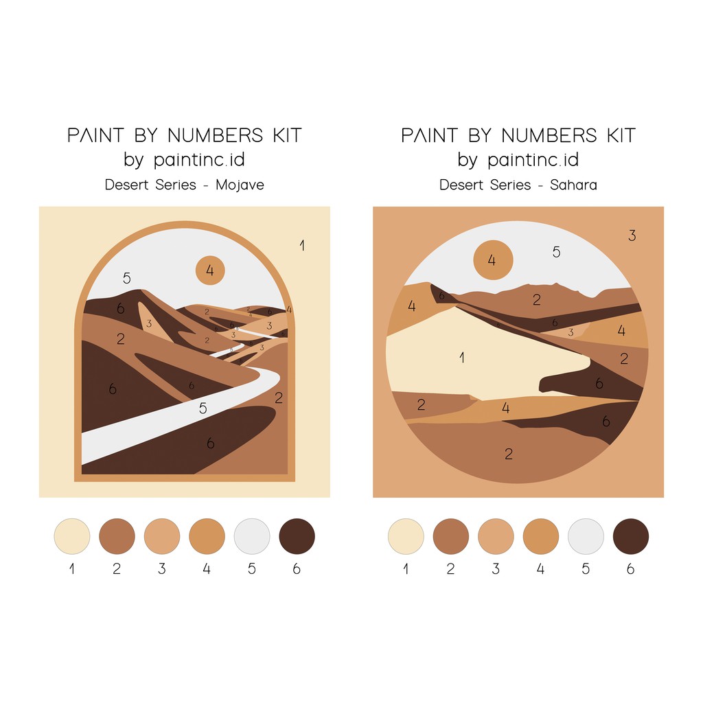 

Paint by Numbers Kit: SET OF 2 Desert Series | Paint Inc. ID | Painting Kit | Paint by Number