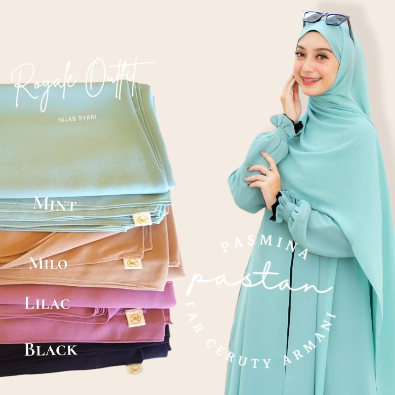 Pasmina ceruty| 200cm x 75 cm| Ori lebel Royale hijab