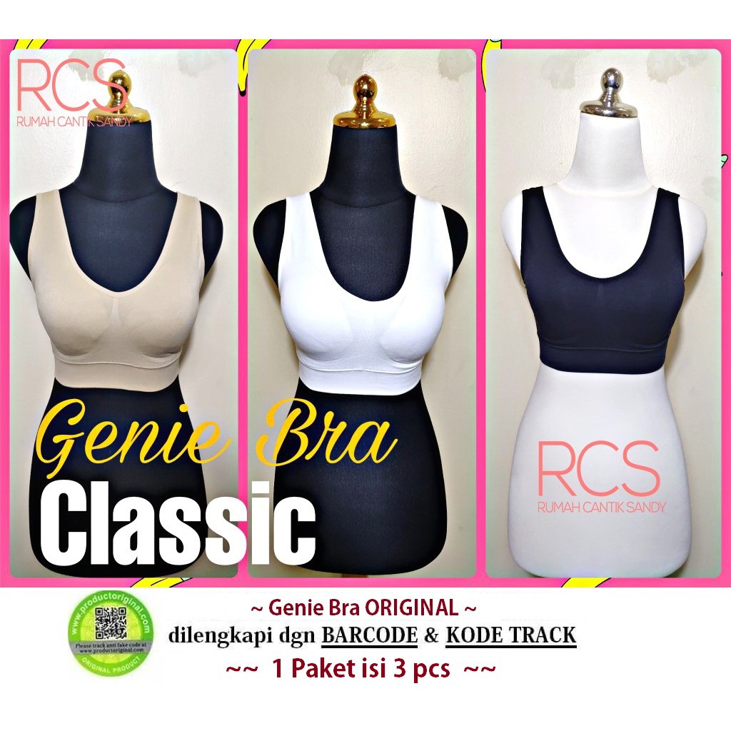 Genie Bra ~ Sport Bra ~ Pakaian Dalam Wanita ~ ISI 3 PCS ~ SUPER High Quality