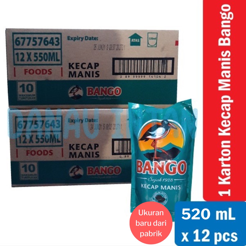 

1 Karton / Dus (12 pcs) Kecap Manis Bango 520mL