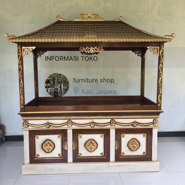 Meja Aquarium arwana kayu jati