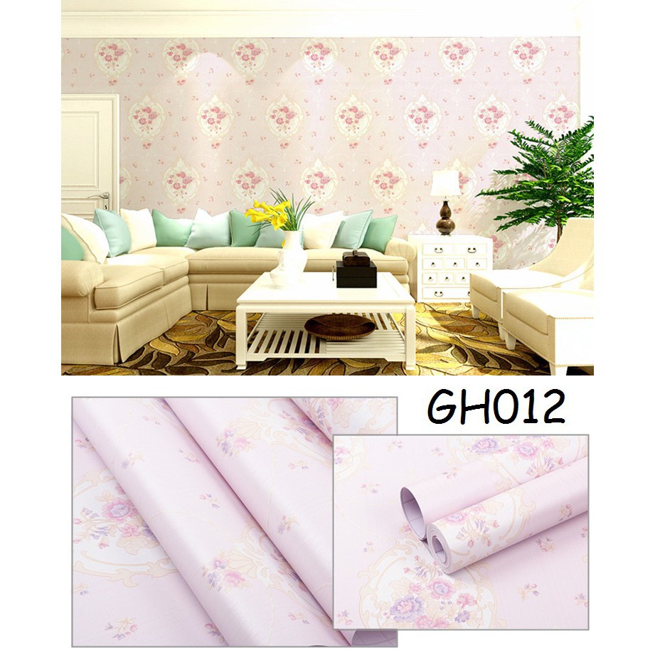 Stiker Dinding Aesthetic Wallpaper Stiker 3D Wallpaper Dinding Kamar Tidur 45Cm X 10M Wallpaper Dinding Ruang Tamu Elegan-GH012